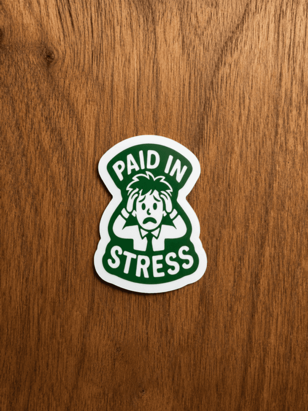 Paid in Stress 9 to 5 Club Stickers