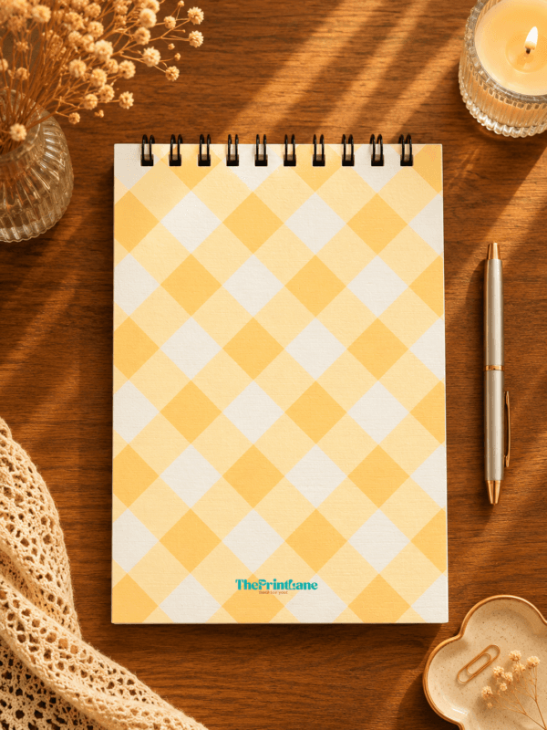 Yellow Gingham A6 Notebook Yellow Gingham A6 Notebook