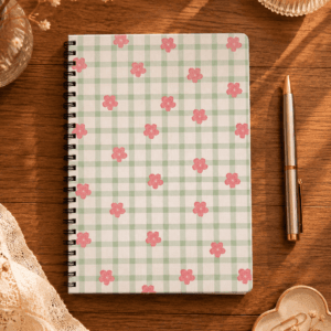 Green Gingham A5 Notebook