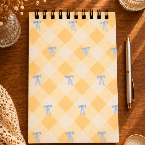 Yellow Gingham A6 Notebook