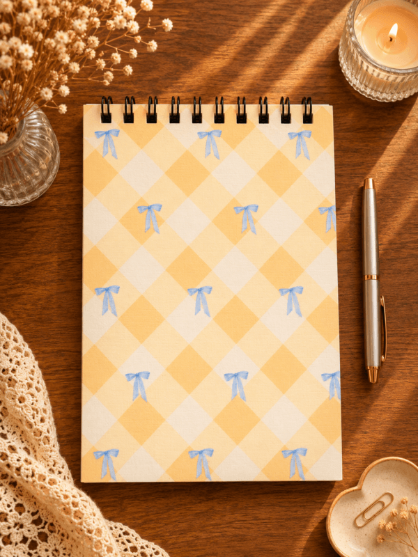 Yellow Gingham A6 Notebook Yellow Gingham A6 Notebook
