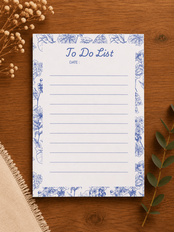 Blue Bloom To Do List Blue Bloom To Do List
