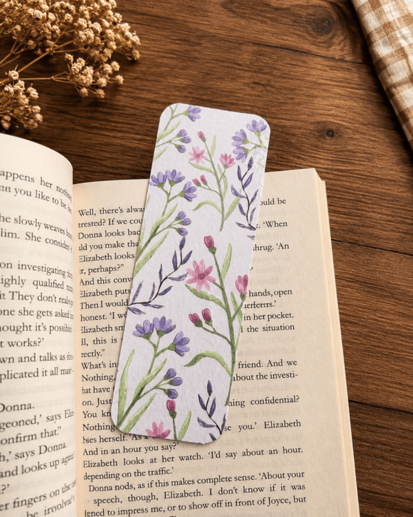 Lavender Floral Bookmark