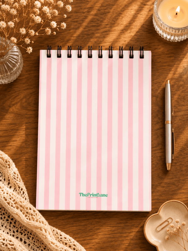 Red Lines A6 Notebook Back Red Lines A6 Notebook
