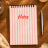 Red Lines A6 Notebook Front Red Lines A6 Notebook