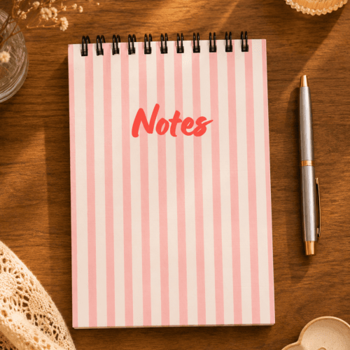 Red Lines A6 Notebook
