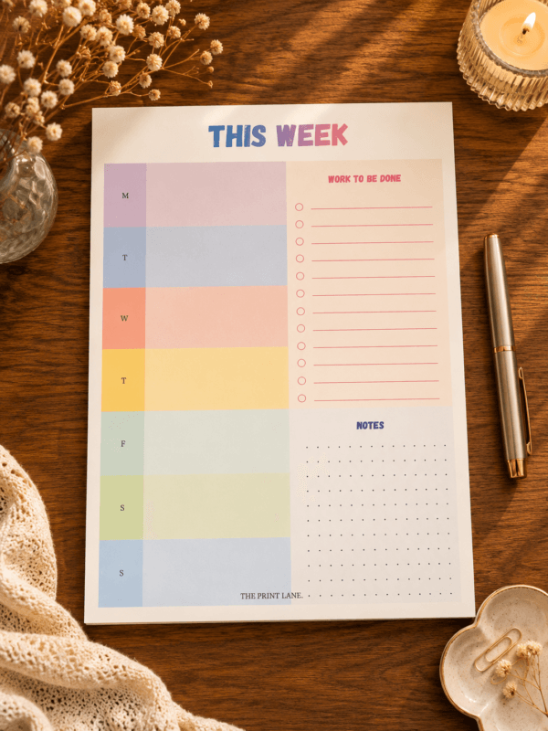 Rainbow Weekly Planner
