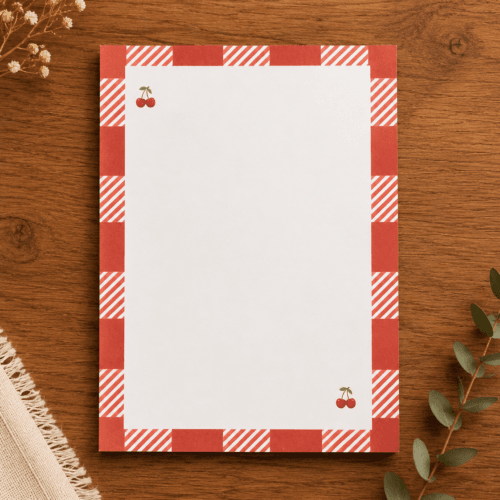 Red & White Checkered A7 Notepad