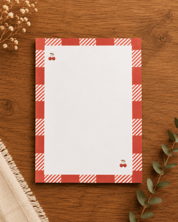 Red & White CheckeredA7 Notepad Red & White Checkered A7 Notepad