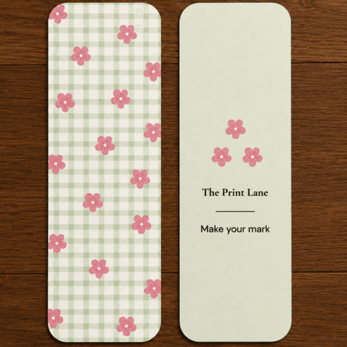 Green Gingham Bookmark