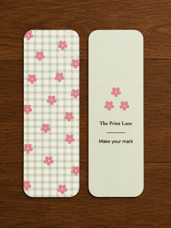 Green Gingham Bookmark