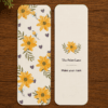 Yellow Floral & Honey Bee Bookmark Yellow Floral and Honey Bee Bookmark
