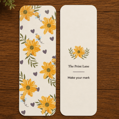 Yellow Floral and Honey Bee Bookmark