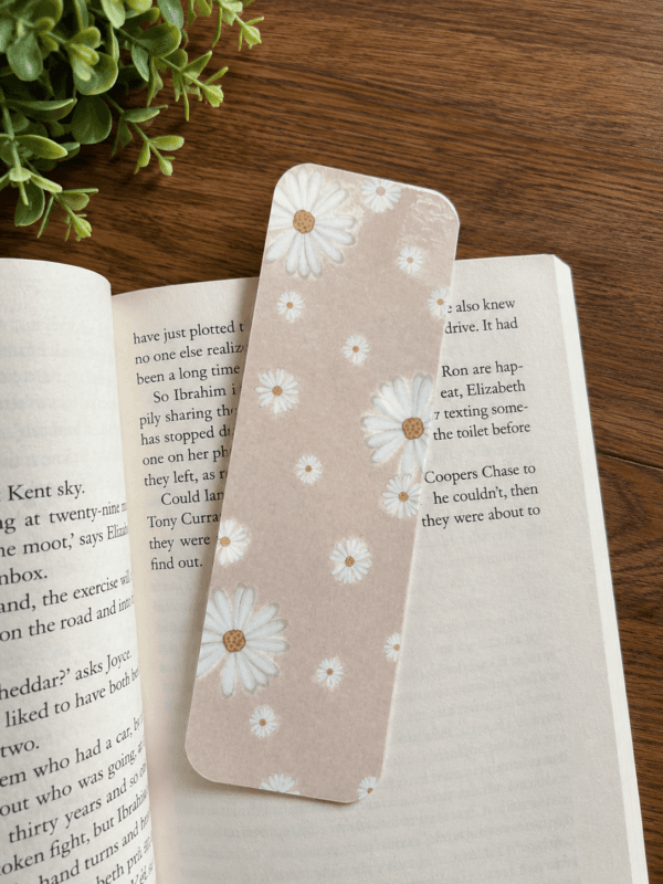 Peach Floral Bookmark