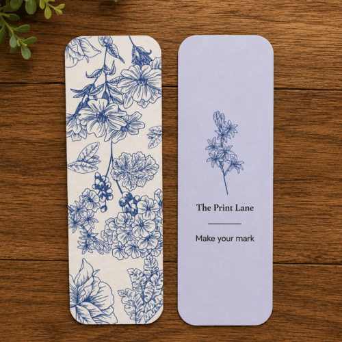 Blue Floral Bookmark