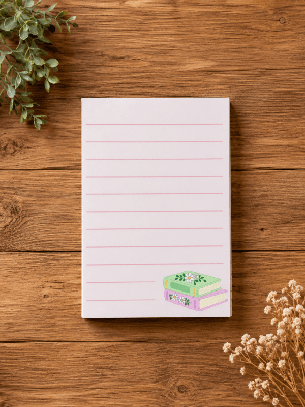 Pink Book Ruled A7 Notepad