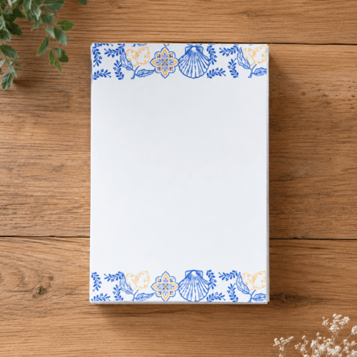 Blue Mediterranean A7 Notepad